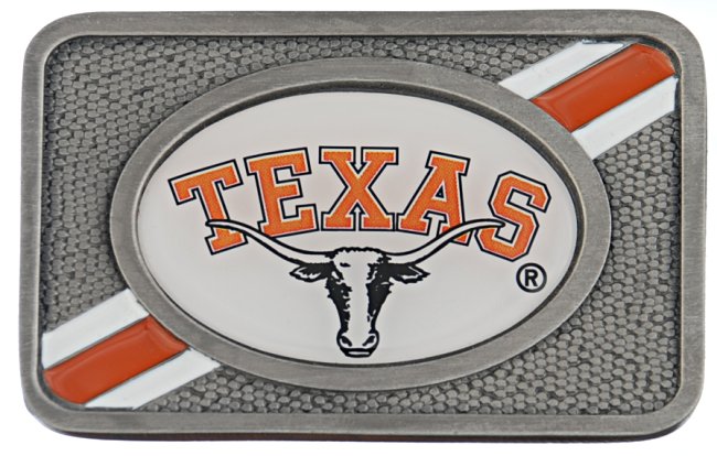 University of Texas Longhorns rectangular western belt buckle