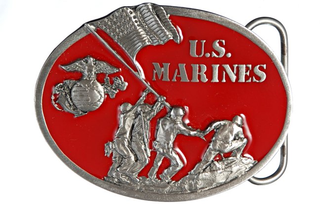 Iwo Jima memorial US Marines belt buckle