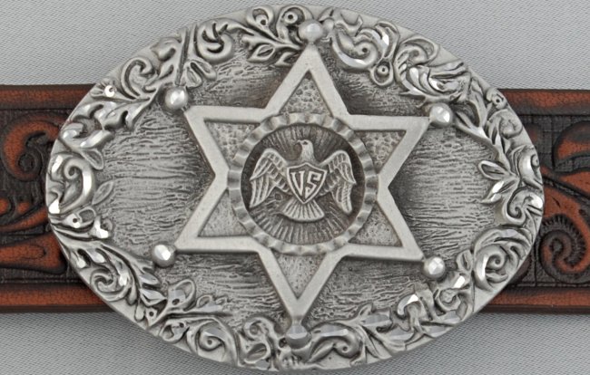 US Marshal badge star and eagle belt buckle