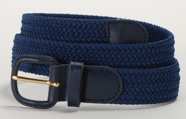 blue braided belt