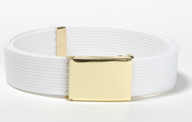 Strait City image: canvas military belt white 4001