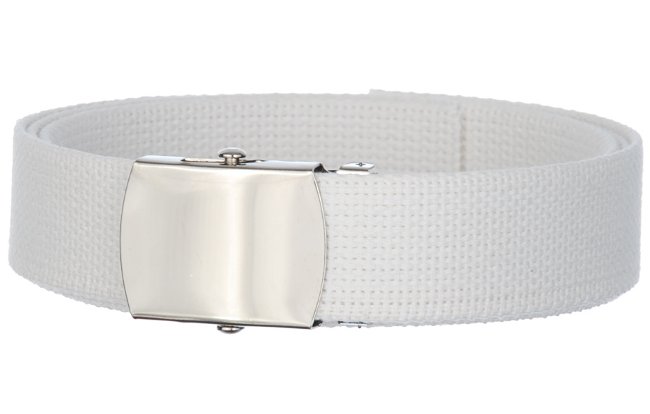 Strait City image: cotton canvas military belt white 4002