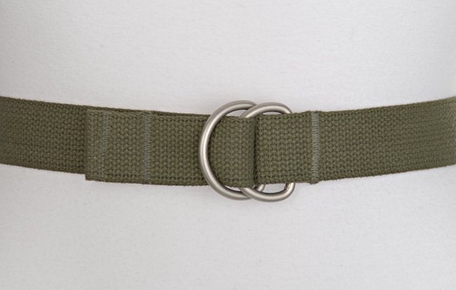 Strait City image: cotton d ring belt olive 4036