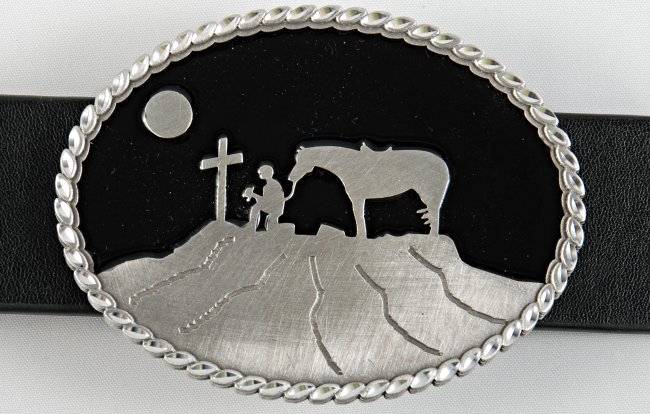 Cowboy prayer 2024 belt buckle