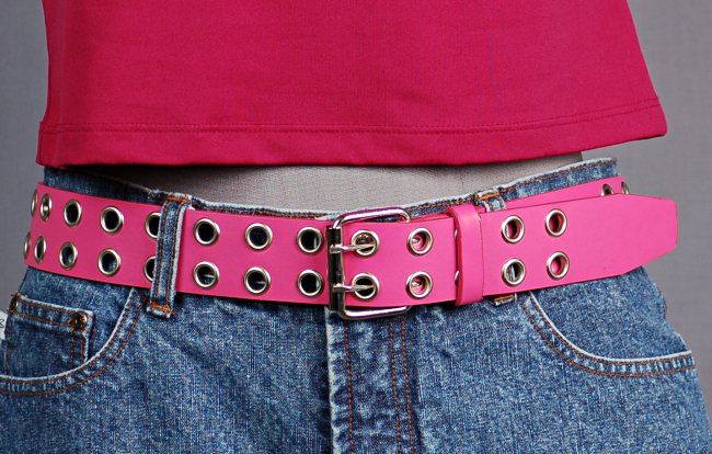 Pink eyelet belt Clearance