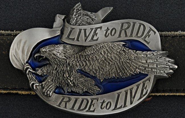 eagle ride-to-live belt buckle