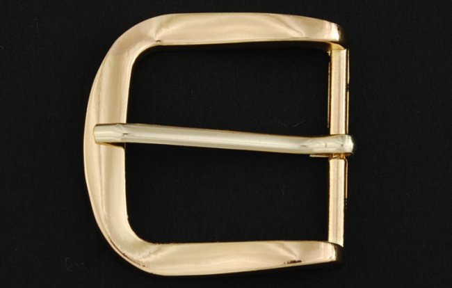 curved square gold polish belt buckle