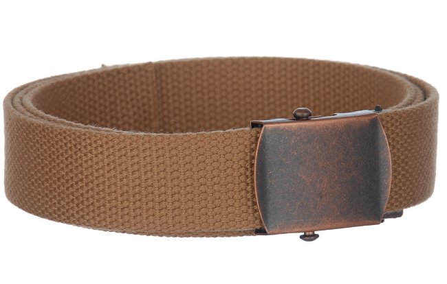 brown web belt