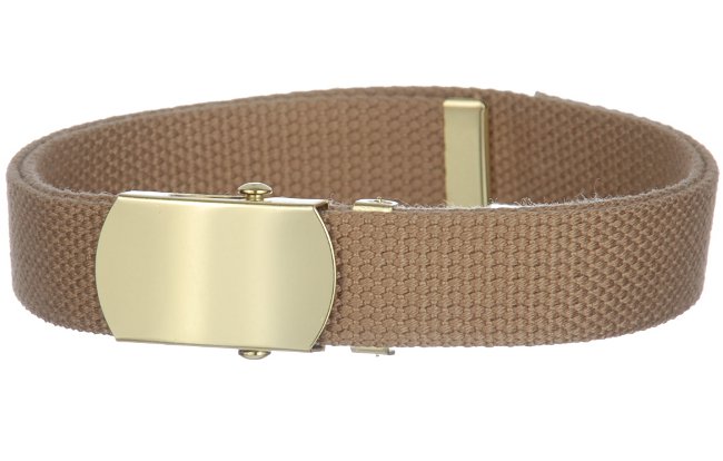 khaki narrow military web belt