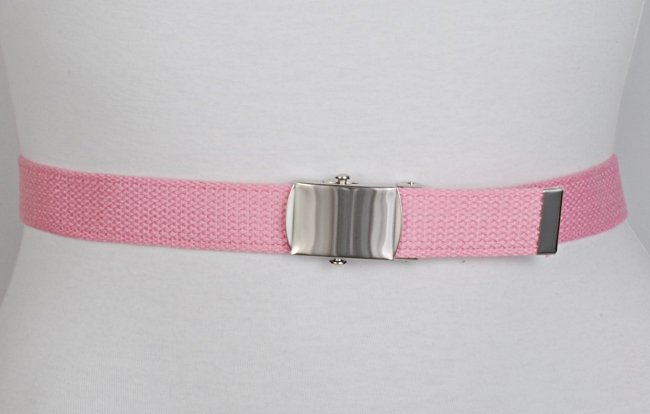 pink web belt