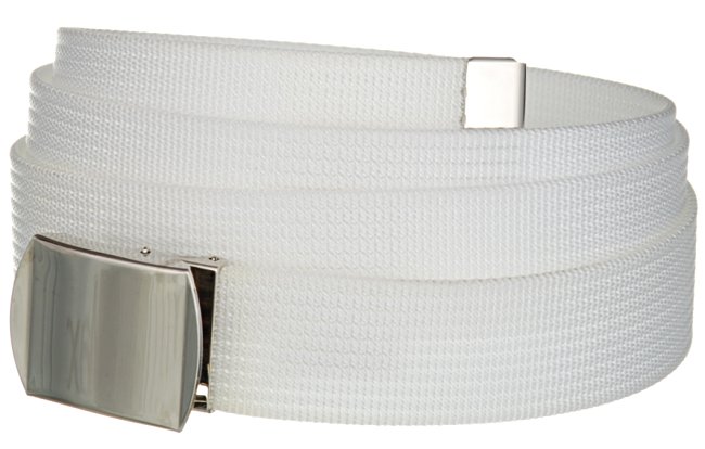 Nylon Spring Buckle strap 1″ X 2′ White