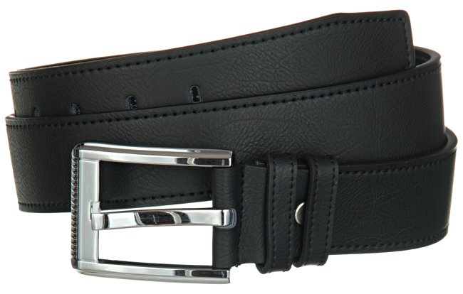 black oxhide embossed leather casual dress belt, cattle guard buckle