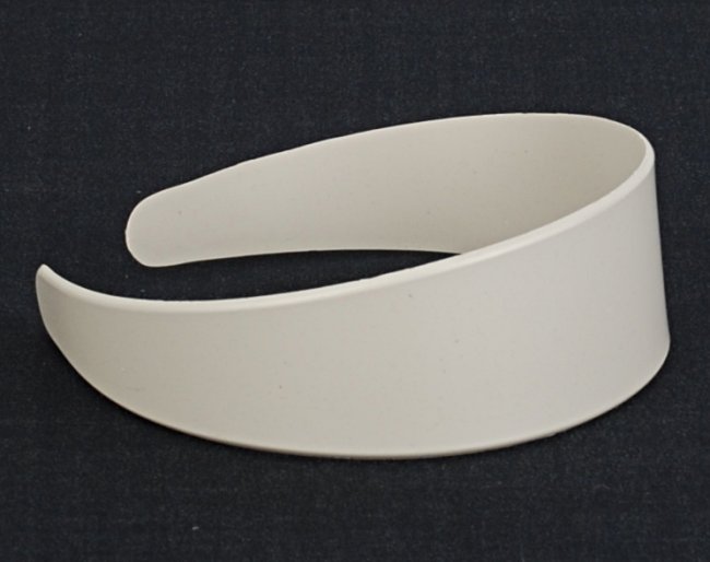 plain white plastic hairband