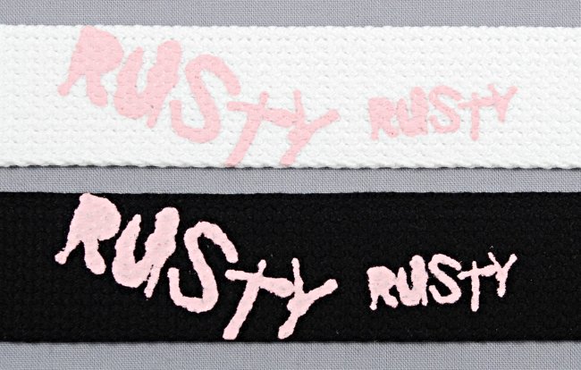 acrylic military web belt, with pink 