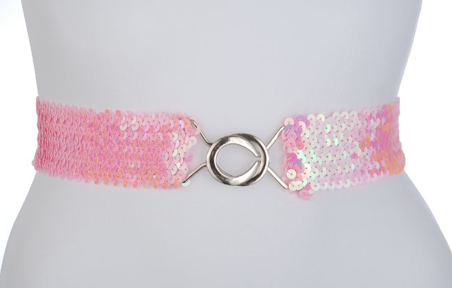 pink sequin belt