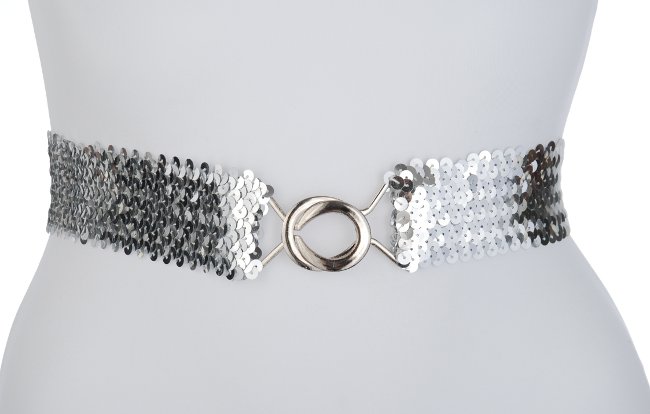 Silver on sale sequin belt