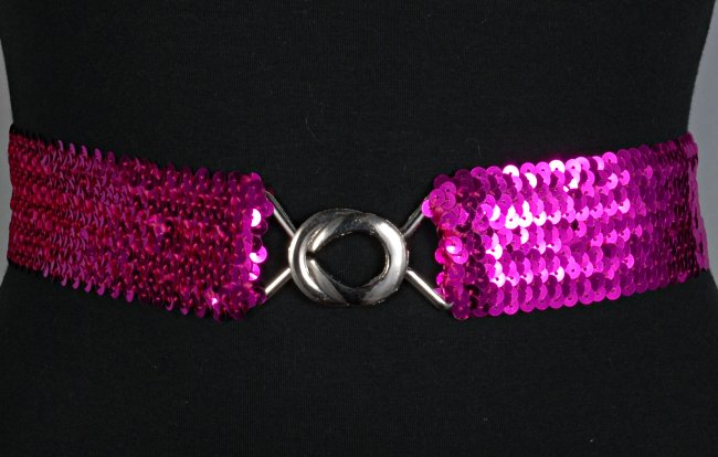 pink sequin belt