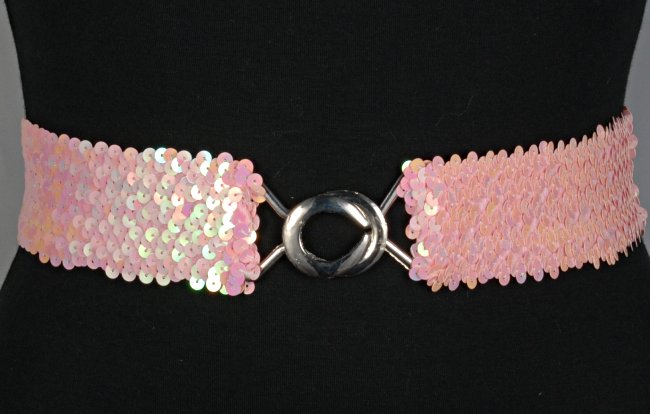 pink sequin belt