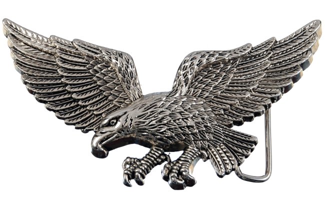 eagle shaped chrome color belt buckle