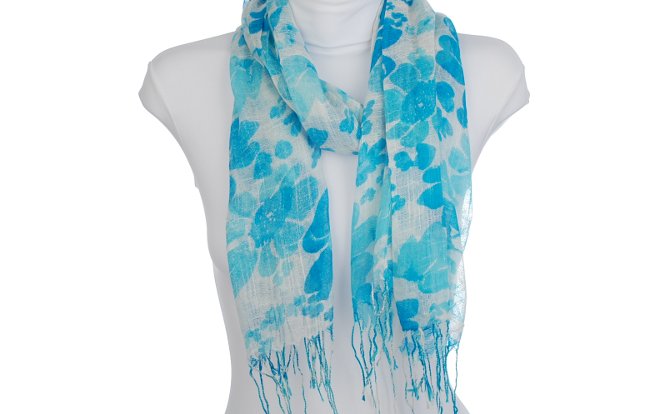 blue summer scarf