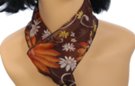small belt scarf, russet on brown