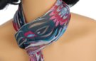 small belt scarf, kaleidoscopic, pink and gray