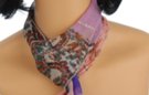 small belt scarf, paisley, peach pink