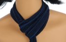 small belt scarf, ribbed viscose, blue