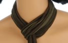 small belt scarf, ribbed viscose, green