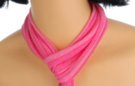 small belt scarf, ribbed viscose, pink