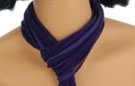 small belt scarf, ribbed viscose, purple