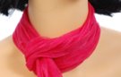 small belt scarf, fuchsia pink