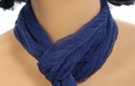 small belt scarf, indigo blue