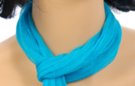 small belt scarf, turquoise blue