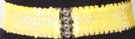 yellow sequin stretch belt with silvertone multi interlocking buckle