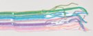 multi-color "corn-row" sequin sash