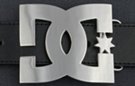 mirrored belt buckle showing interlocking "D" and "G"