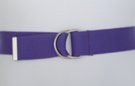 deep purple web belt with nickel polish D-rings and tab