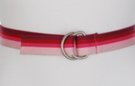 pink rainbow D-ring canvas belt