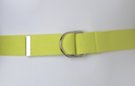 lime green D-ring canvas belt