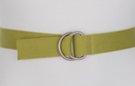 moss green D-ring canvas belt