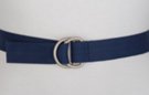 navy blue D-ring canvas belt