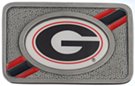 University of Georgia Bulldogs rectangular western belt buckle