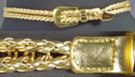 1/2" belt with gold chain center interwoven with gold pleather braid
