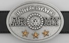 United States Army with seal oval belt buckle