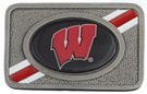 University of Wisconsin Badgers rectangular western belt buckle