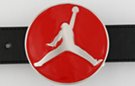 belt buckle, basketball icon on red