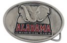 Alabama Crimson Tide elephant on oval western belt buckle