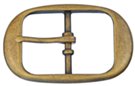 oval antique gold center bar belt buckle