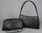 two-in-one: arch double shoulder purse with clutch/crossbody pouchette